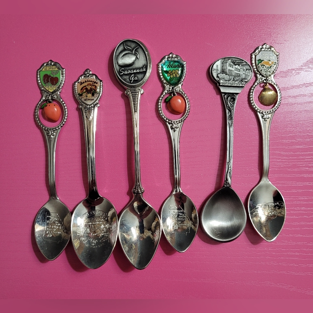 Souvenir Spoon Set Of 6 Georgia And North Carolina (3)